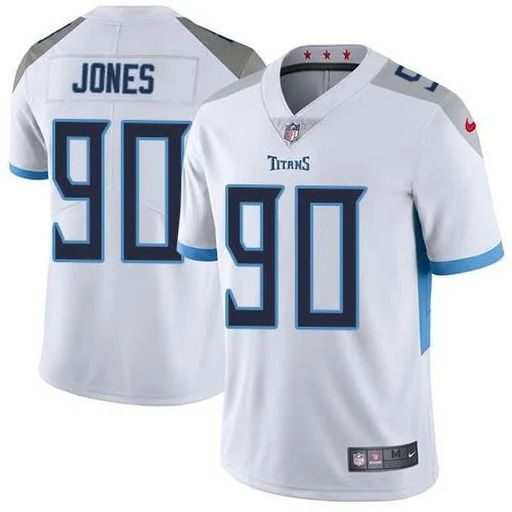 Men Tennessee Titans #90 DaQuan Jones Nike White Vapor Limited NFL Jersey